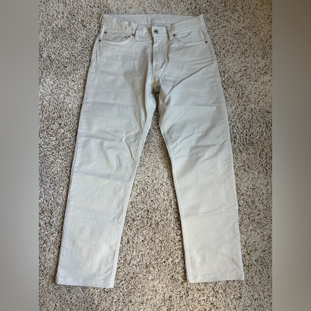 Buck Mason off-white jeans